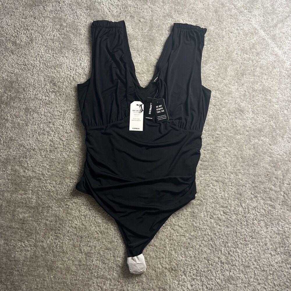Express Women's Body Contour Bodysuit || Black || L || NWT